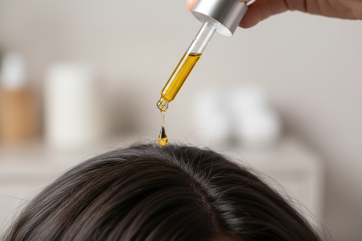 make bottle a dripper adding to hair